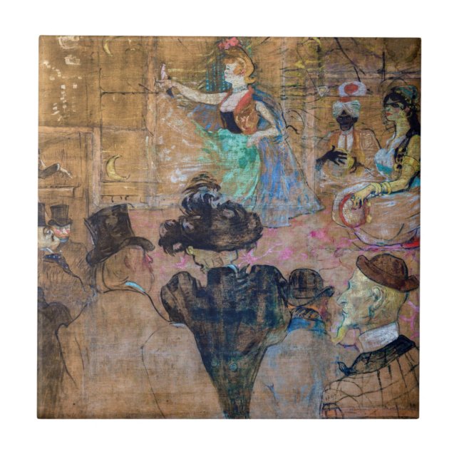 Toulouse-Lautrec - Moorish Dance / The Almehs Tile (Front)