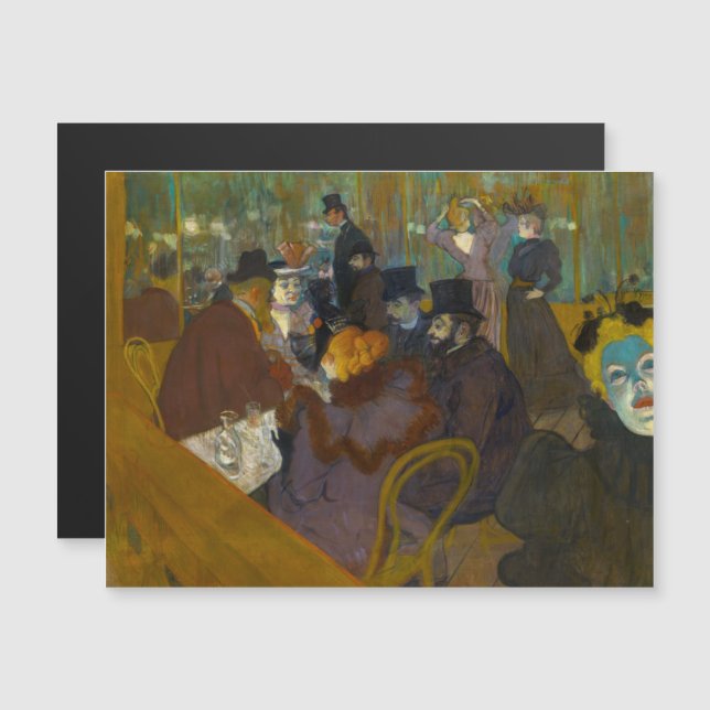 Toulouse-Lautrec - Sur la carte magnétique Rouge (Devant / Derrière)