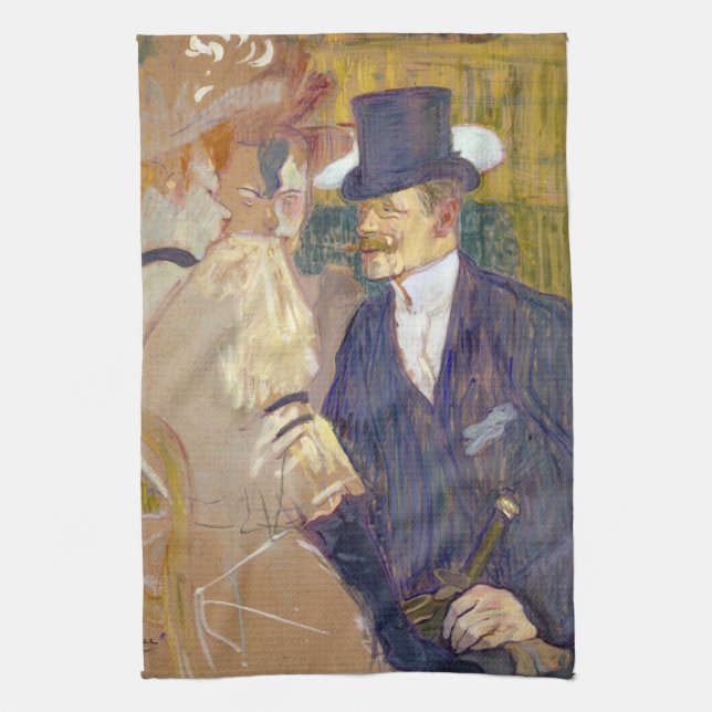 Toulouse-Lautrec - The Englishman at the Rouge Kitchen Towel (Vertical)