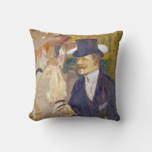 Toulouse-Lautrec - The Englishman at the Rouge Throw Pillow