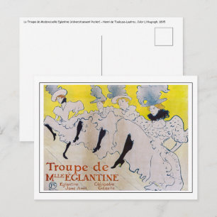 Toulouse-Lautrec - Troupe de Mlle Eglantine Postcard