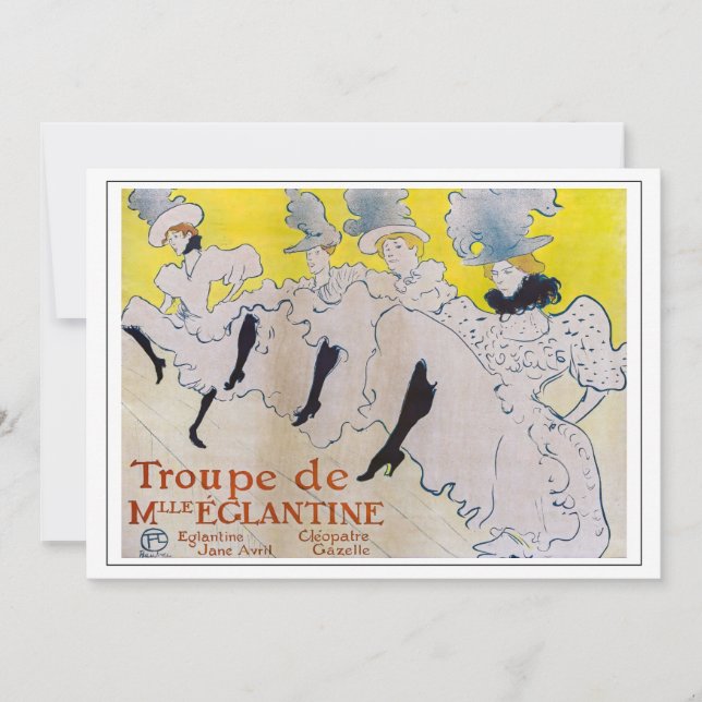 Toulouse-Lautrec - Troupe de Mlle Eglantine Thank You Card (Front)