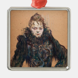 Toulouse-Lautrec - Woman with a Black Boa Metal Ornament
