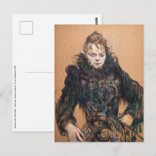 Toulouse-Lautrec - Woman with a Black Boa Postcard