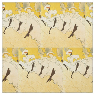 Toulouse Lautrec Yellow Dancing Girl Poster Fabric