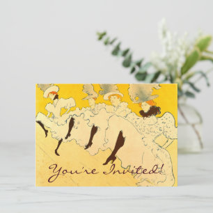 Toulouse Lautrec Yellow Dancing Girl Poster Invitation