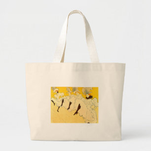 Toulouse Lautrec Yellow Dancing Girl Poster Large Tote Bag