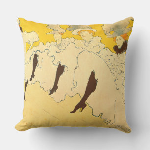 Toulouse Lautrec Yellow Dancing Girl Poster Outdoor Pillow