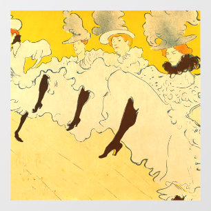 Toulouse Lautrec Yellow Dancing Girl Poster Window Cling