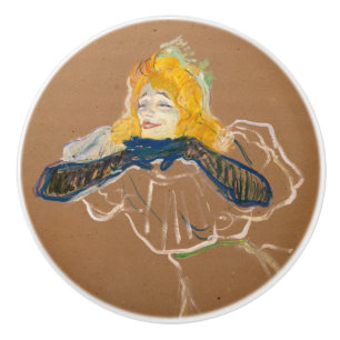 Toulouse-Lautrec - Yvette Guilbert Singing Ceramic Knob
