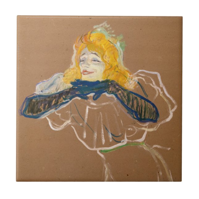 Toulouse-Lautrec - Yvette Guilbert Singing Tile (Front)