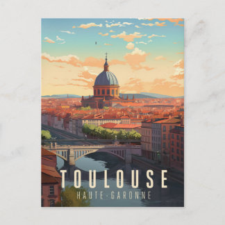 Toulouse Poster - France - illustration Postcard