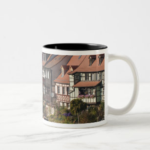 Tour boat in Little Venice and River Regnitz Two-Tone Coffee Mug