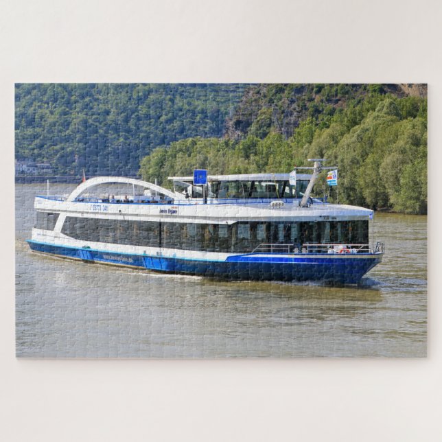 Tour boat, Rhine River, Germany  Jigsaw Puzzle (Horizontal)