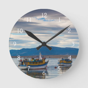 Tour boats on Seno Ultima Esperanza bay Round Clock