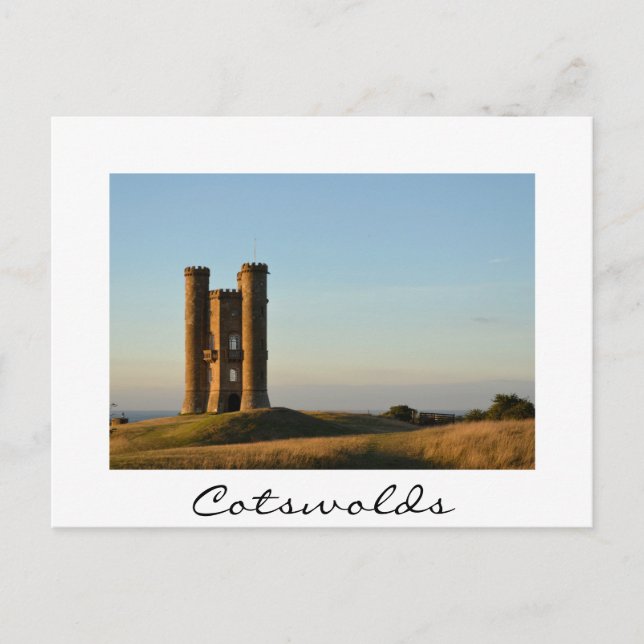 Tour Broadway dans la carte postale blanche Cotswo (Devant)