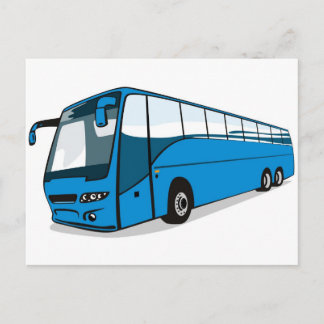 tour bus coach transport postcard