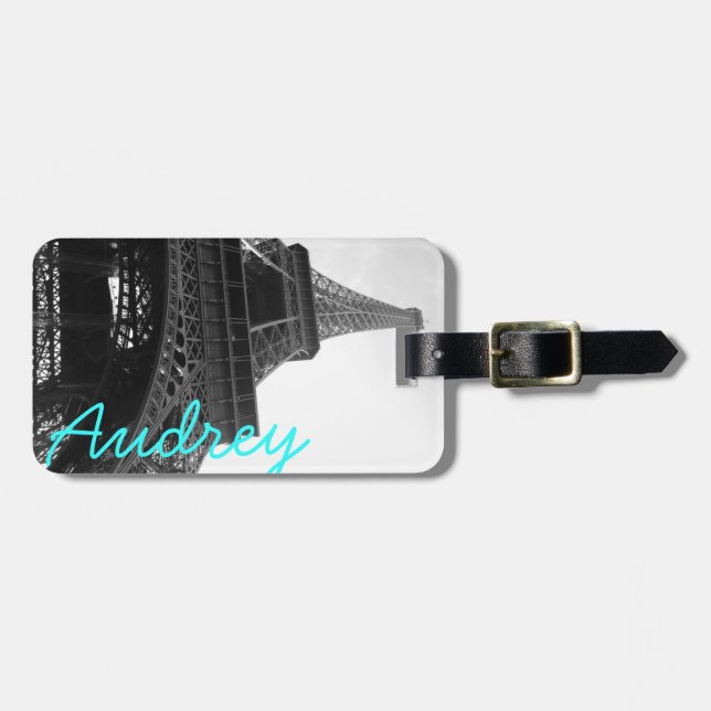 Tour d' Eiffel Luggage Tag (Front Horizontal)
