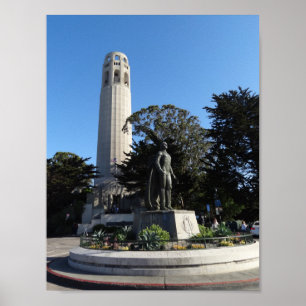 Tour de Coit et affiche de la statue #3-1 de
