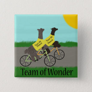 Tour de Fleece Team of Wonder 2 Inch Square Button