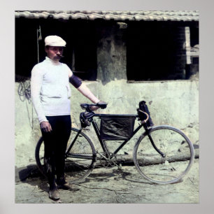 Tour De France 1903 Winner Maurice Garin Colorized Poster