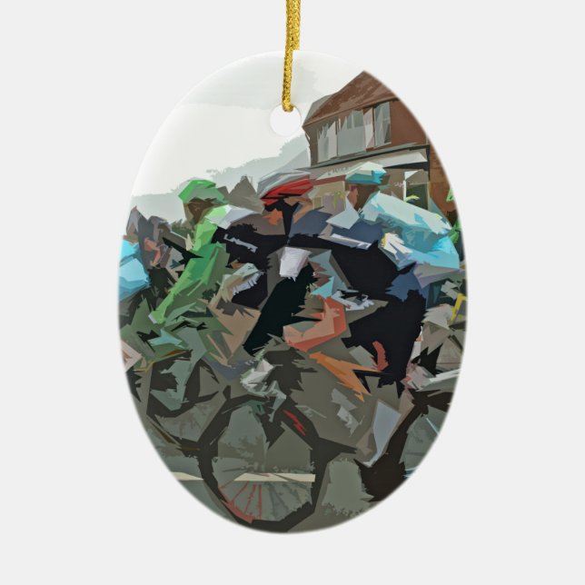 Tour De France 2014 Ceramic Ornament (Front)