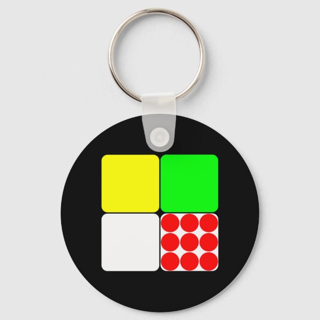Tour de France Jerseys 3 Black Keychain (Front)