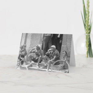 Tour De France - Vintage Taking A Break Card