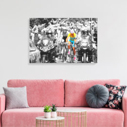 Tour de France Yellow Jersey Peloton Cycling Race Canvas Print