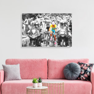 Tour de France Yellow Jersey Peloton Cycling Race Canvas Print