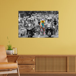 Tour de France Yellow Jersey Peloton Cycling Race Poster