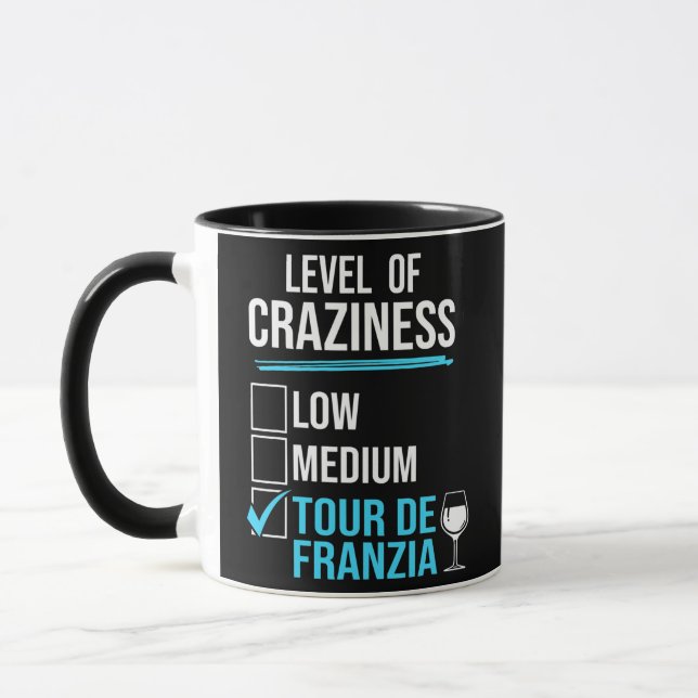 Tour De Franzia Drinking Game  Mug (Left)