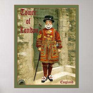 Tour de Londres ~ Poster Vintage voyage