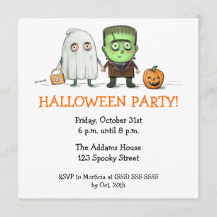 Tour de partie de Halloween ou invitations de