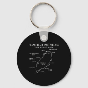 Tour Du Mont Blanc Map France Italy Switzerland Hi Keychain