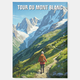 Tour du Mont Blanc Travel Hiker Magnet