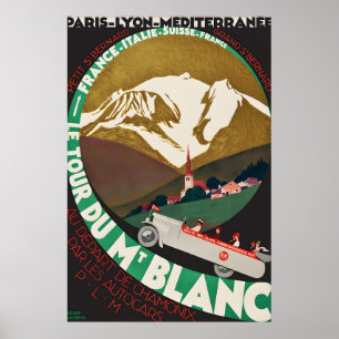 Tour Du Mont Blanc Vintage Travel Poster Print