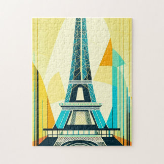 Tour Eiffel Abstrait Puzzle moderne du milieu du s