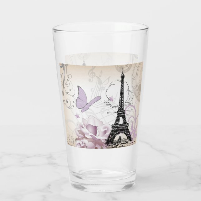 Tour Eiffel Abstraite en verre (Dos)