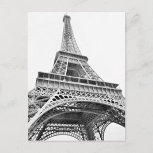 Tour Eiffel Carte postale noire et blanche