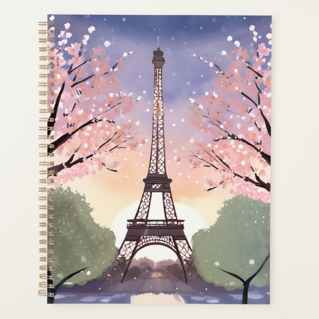 Tour Eiffel en Fleurs | Paris France Aquarelle (Devant)