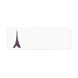 Tour Eiffel étiquette de adresse