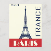 Tour Eiffel France Paris Vintage voyage Carte post