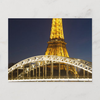Tour Eiffel Illuminer Pont Paris Carte postale