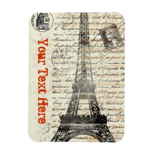 Tour Eiffel Magnet Vintage français flexible