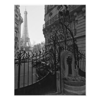 Tour Eiffel Noir et Blanc Art Nouveau Photo Pri