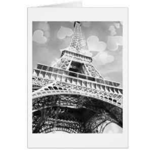 Tour Eiffel, noir et blanc, noir