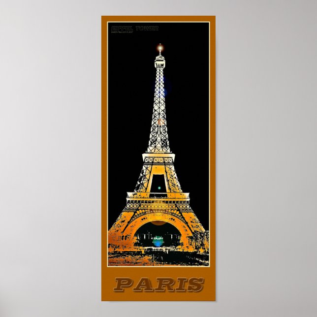 Tour Eiffel Paris - 02 - Affiche de voyage (Devant)