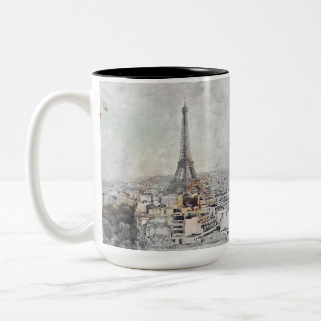 Tour Eiffel Paris Café Mug bicolore - France (Gauche)