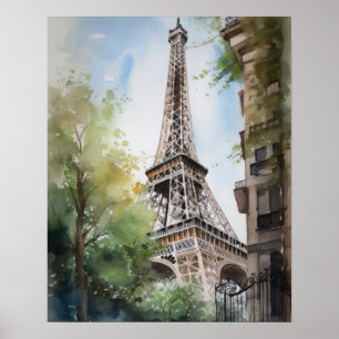 Tour Eiffel Paris France Art Imprimer Poster
